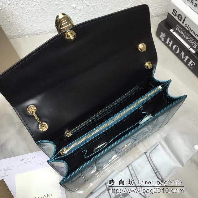 BVLGARI寶格麗 專櫃新品 升級版牛漆皮 雙層蛇頭包 鏈條單肩斜挎包 B35106 FYD1392